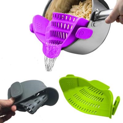 China Silicon Viable Colander Folding Kitchen Dish Rack Dish Rack Dish Roll Over Sink Black Adjustable Flexible Drying Racks Drain Basket for sale