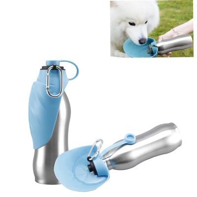 China Eco-Friendly Sustainable Collapsible Stainless Steel Pet Bottles, Dog Water Bottle Amazon Hot Selling, Customizable Color Pet Water Bottle for sale