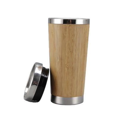 China BPA Free Sustainable Eco Friendly Classic Stainless Steel Original Bamboo Tea Coffee Mug Tumbler for sale