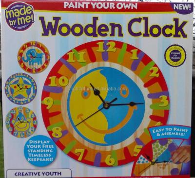 China painting & Art Paint your own wooden clock for sale