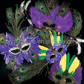 China Holiday Decoration Fashional Feather Multicolor Mask for sale