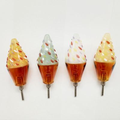 China 4 Inch Traditional Ice Cream Style Honey Straw With 10Mm Female Joint for sale