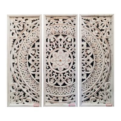 China INNOVA Eco-Friendly Custom Home Decorative Carved Wood Panels Wall Art Decor, Wood Carved Wall Decor for sale