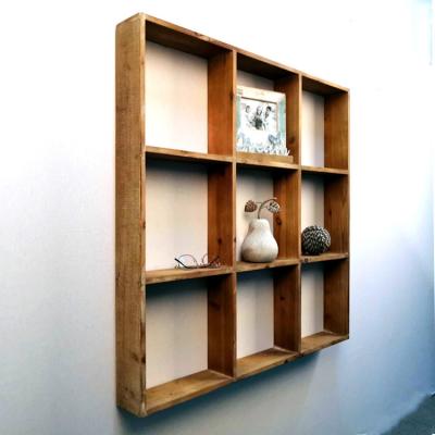 China Solid Wood Designs Solid Wood Wall Mounted Book Shelves For Storage for sale