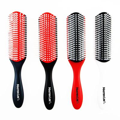 China Fashionable Appearance Brand New Masterlee Professional Hair Styling Plastic Rib Brush For Salon Brush for sale