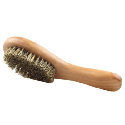 China Salon Masterlee Brand Professional Quality, 100% Natural Double Boar Hair Bristle Beard and Wooden Hairbrush for Men for sale