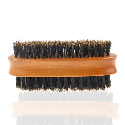 China Double Detangling Professional Salon Professional Pig Mane Hair Wooden Men's Beard Brush Detangling Hair Brush Main Brush Mustache for sale