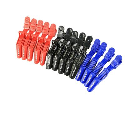 China Professional Vivid Color Crocodile Salon Clips 10pcs/bag Crocodile Design Hair Clip ABS Plastic Hair Clipping Clips Clips for sale