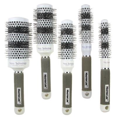 China Masterlee Gray Color Plastic Hair Brush New Design Compact Hot Selling Professional Ceramic Brush for sale