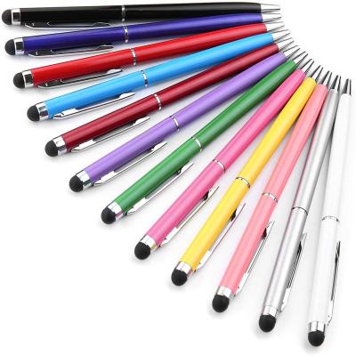 China Promotional Pen 2 in 1 New Design Colorful Your Logo Metal Capacitive Stylus Touch Ballpoint Pen Te koop