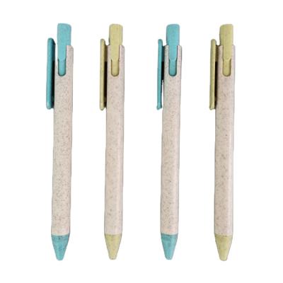 China office & School Pen Environmental Protection Material Wheat Straw Retractable Creative Ballpoint Pen zu verkaufen