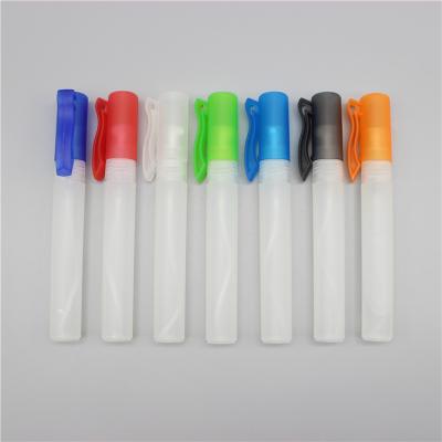 Cina office & School Pen Cylinder 8ml Cosmetic Packaging Test Pen/Plastic Spray Bottle Alcohol Spray Empty Pocket Bag in vendita