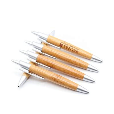 China Promotional Ink Promotional Bamboo Pen Holder Wooden Ballpoint Pen en venta