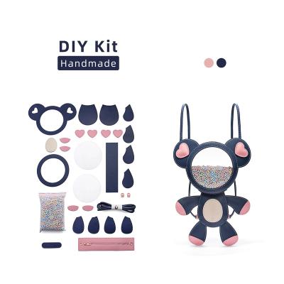 China Handmade bag from China DIY leather kits for Mickey Mouse. DIY kits for cross - body single shoulder, backpack, purse. bag diy kit for sale