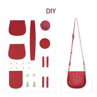 China DIY Handmade Leather Bag and Kit China Brand PU Women's Designer Handbags Wholesale Famous Leather Ladies Handbag Shoulder Bag for sale