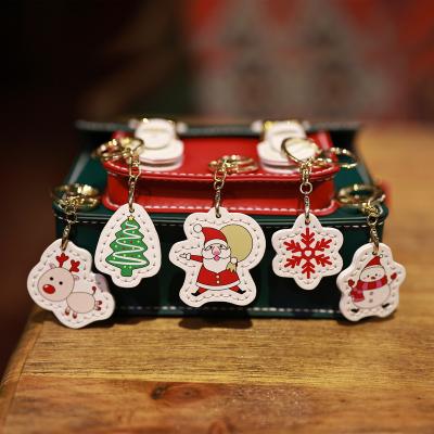 China DIYleather gift customized bag women handbag ladies for christmas keychain and love gift bag kit keychaims diy xmas gift for sale