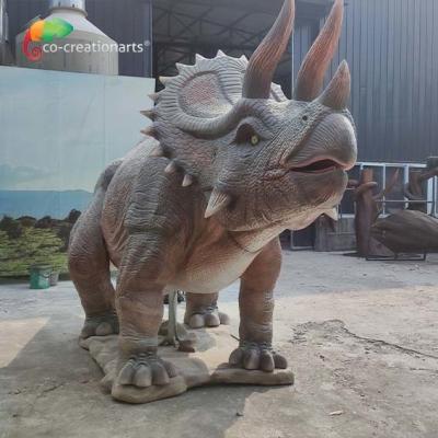 China Realistic Life Size Animatronic Dinosaur Trceratops Jurassic For Amusement Park for sale