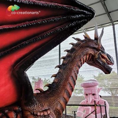 China Vergnügungspark-Dekorations-im Freien Animatronic Drachen Sunproof zu verkaufen