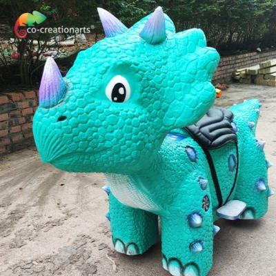 China Blue Color Battery Powered Dinosaur Ride On Wear Resistance for sale