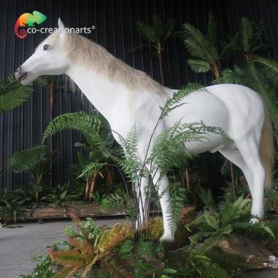 China Gesimuleerd Wit Animatronic-Paard voor Pretparktentoonstelling Te koop