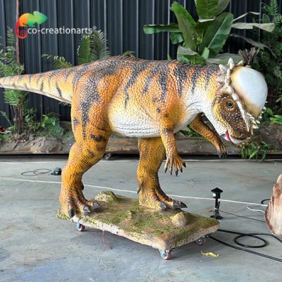 China Life Size Animatronic Dinosaur Simulated Pachycephalosaur Battel For Jurassic Theme Attraction for sale