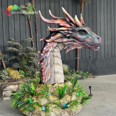 China Animatronischer Drachen-Themenpark Dekoration Lebensgröße Realistisches Drachenmodell zu verkaufen