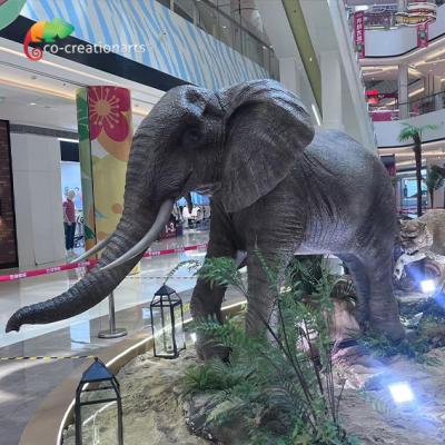 China Animatronic Animal Replicas Animatronic Elephant For Theme Park Decoration for sale