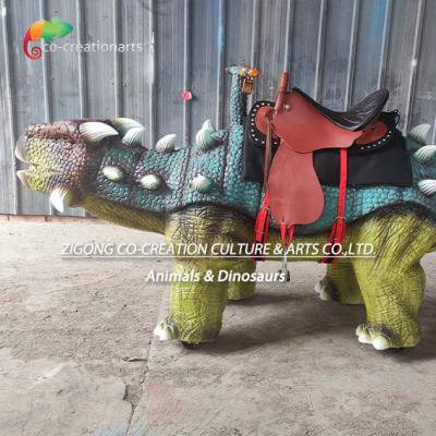 China Animatronic Walking Ankylosaurus Walking Dinosaurs Playground Equipment For Children for sale