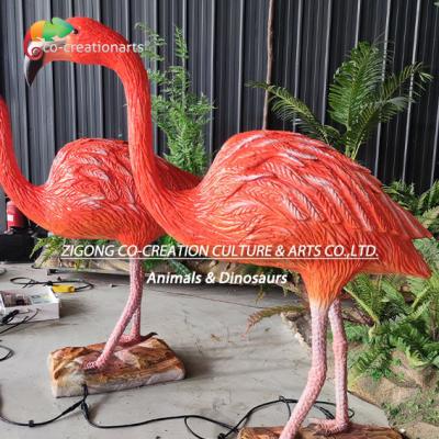 China Animatronic Life Size Flamingo Simulation Animals For Theme Park Decoration for sale