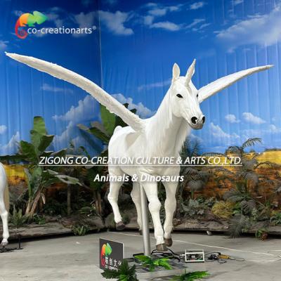 China Animatronic Animals Simulation Unicorn With Wings For Theme Park Decoration for sale