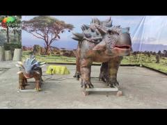 Waterproof Theme Park Life Size Animatronic Dinosaur Realistic Ankylosaurus For Amusement Park