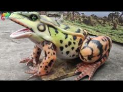 Landscape Decoration Realistic Animatronic Animals Life Size Frog Water Resisting