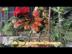 roar sound dinosaur animatronics in theme park museum exhibition