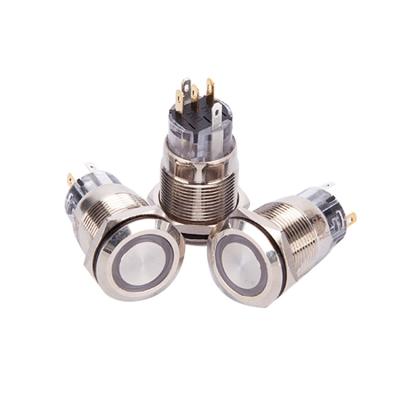 China High Quality Stainless Steel On Off 5 Pin Push Button Switch 100 Amp Switch Push Button for sale