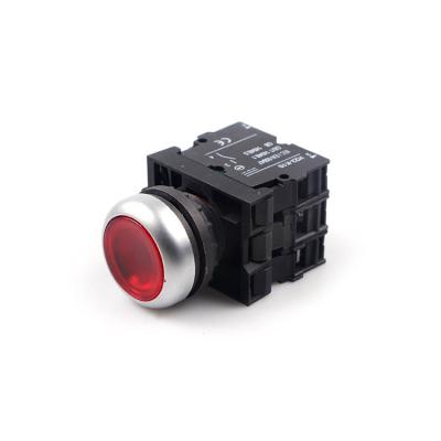 China NEW DESIGN HUAWU MERLIN GR LIN plastic illuminated SWITCH Flush STOP PUSH BUTTON FLAT SWITCH M22 with LED for sale