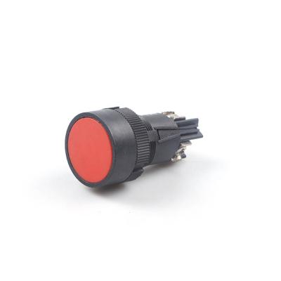 China Plastic HUAWU 22mm BUTTON FLUSH SPRING RETURN PUSH BUTTON SWITCH XB7-EA42 for sale