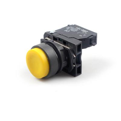 China HUAWU XB4EL42 plastic YELLOW PUSH BUTTON SWITCH FOR POWER BOARD for sale