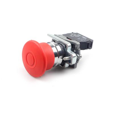 China HUAWU XB4 Plastic Mushroom Emergency Stop Push Button Switch Push Button Main Lockout for sale