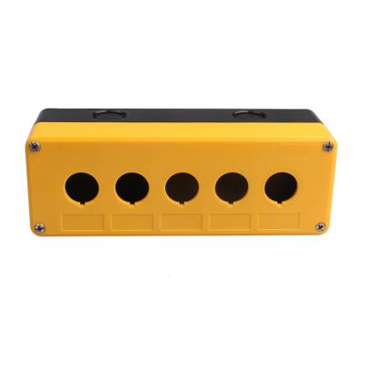 China ABS HUAWU XAL IP65 1 Hole ABS YELLOW 2 3 4 5 6 Push Button Push Button Switch Waterproof Control Box for sale