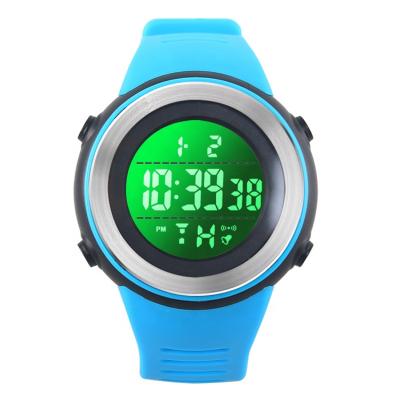 China Real-time body temperature wrist alarm men's children's sports digital waterproof watch, women's plastic round led waterproof watches for sale