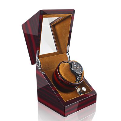 China Polished Finish or High Gloss/Luxury Faux Suede Interior/Wooden Automatic Watch Motor Winder Watch Winder Display Winder Luxury Safe Box Packing for sale