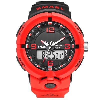 China Alarm Sport Watches For Men Double Display Fashion Digital Wristwatch Water Resistant for sale