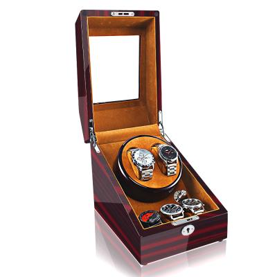 China Polished Finish Or High Gloss IN STOCK 2+3 Slots Watch Rotating Wooden Motor Watch Winder Automatic Box Te koop