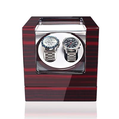 Cina Wooden Double Watch Winder Watch Box, Watch Winder Storage Box Cabinets, 2 Double Slots Watch Winders Electronics in vendita