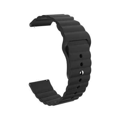 中国 Soprt Wave Style Color Pure Silicone 22mm Sport Luxury Watch Bands Strap For Samsung Galaxy Watch Rubber Smart Watch Bands 販売のため