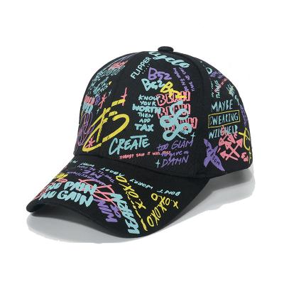 China breathable & Waterproof 2022 spring and new casual wild baseball hat peaked summer hat spring sun hat alphabet graffiti women and men for sale