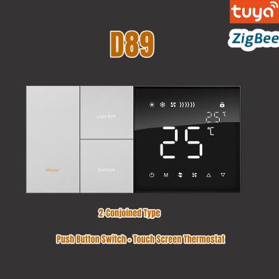 China Tuya 3.0 Zigbee Wall Panel Metal Push Button White / Silver Color UK Square Box for sale