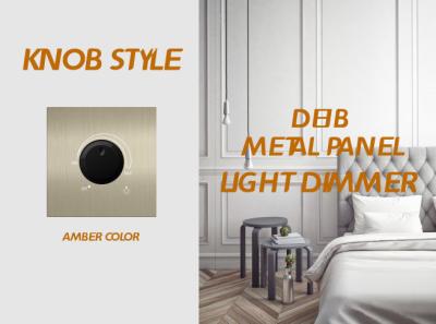 China Metal Panel Light Dimmer Switch Amber / Red Copper Color For Home / Hotel for sale