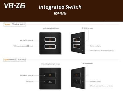 China Push Button Modbus Wall Switch Aluminum Panel Multi Color Tact Switch for sale