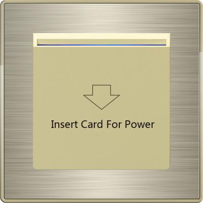 중국 현명한 라피 장미 금 호텔룸 키 카드 홀더 12V DC 금속 프레임 판매용